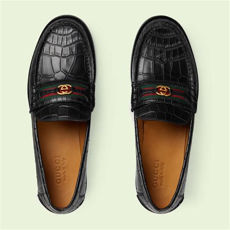 nordstom gucci loafers|Gucci crocodile loafer.